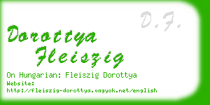 dorottya fleiszig business card